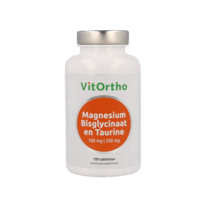 VitOrtho Magnesium bisglycinaat 100 mg en taurine 200 mg