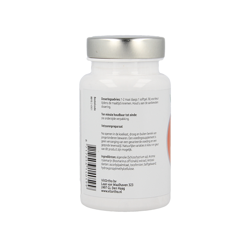 VitOrtho Omega-3 algenolie EPA 75mg DHA 150mg vegan - Afbeelding 2