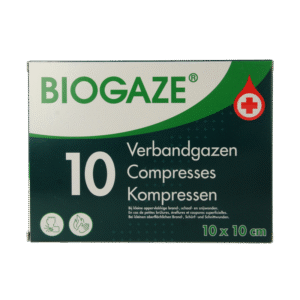 Biogaze Verbandgaas/kompres 10 x 10cm