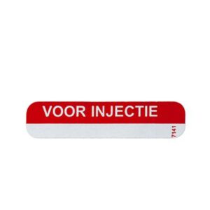 Spruyt Hillen Sticker voor injectie rood