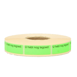 Spruyt Hillen Etiket U hebt nog tegoed