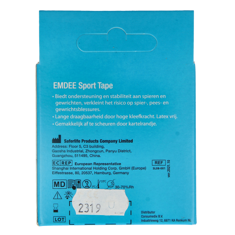 Emdee Sport tape 3.8cm x 10m wit - Afbeelding 3