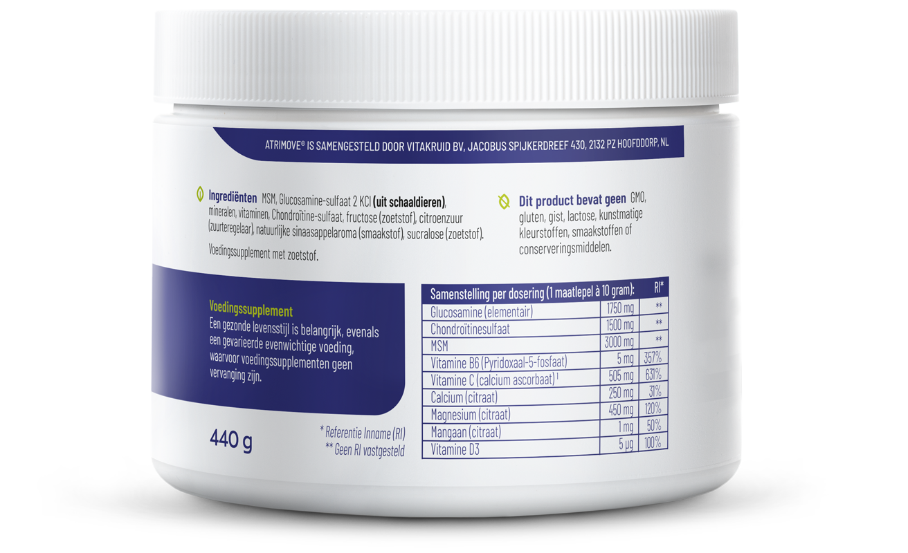 Vitakruid Atrimove Glucosamine Chondroitine MSM Complex - Afbeelding 3