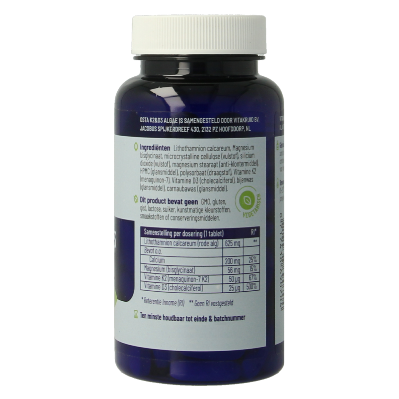 Vitakruid Osta K2 & D3 Algae met Calcium & Magnesium - Afbeelding 3