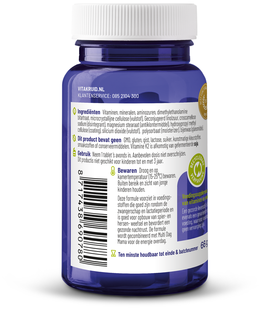 Vitakruid Multi Nacht Mama 100% Vegan - Afbeelding 2