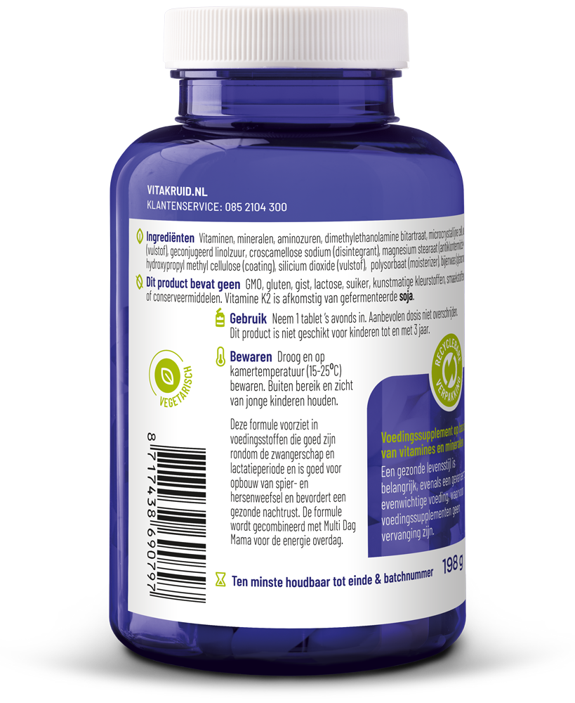 Vitakruid Multi Nacht Mama 100% Vegan - Afbeelding 2