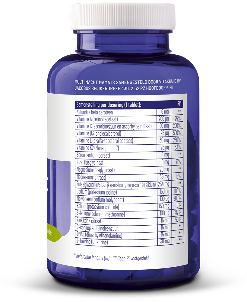 Vitakruid Multi Nacht Mama 100% Vegan - Afbeelding 3