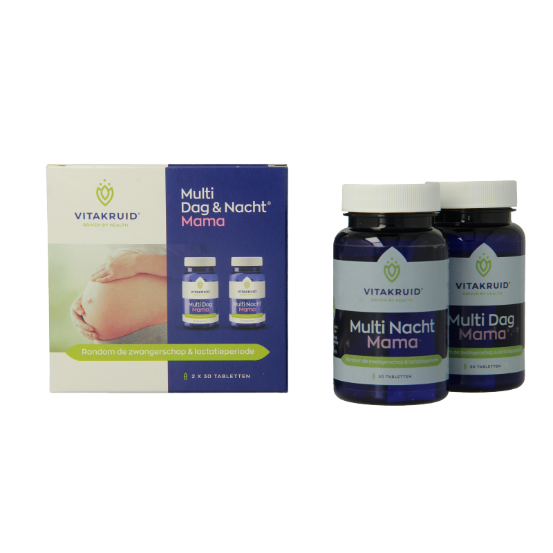 Vitakruid Multi Dag & Nacht Mama 100% Vegan 2 x 30 - Afbeelding 2