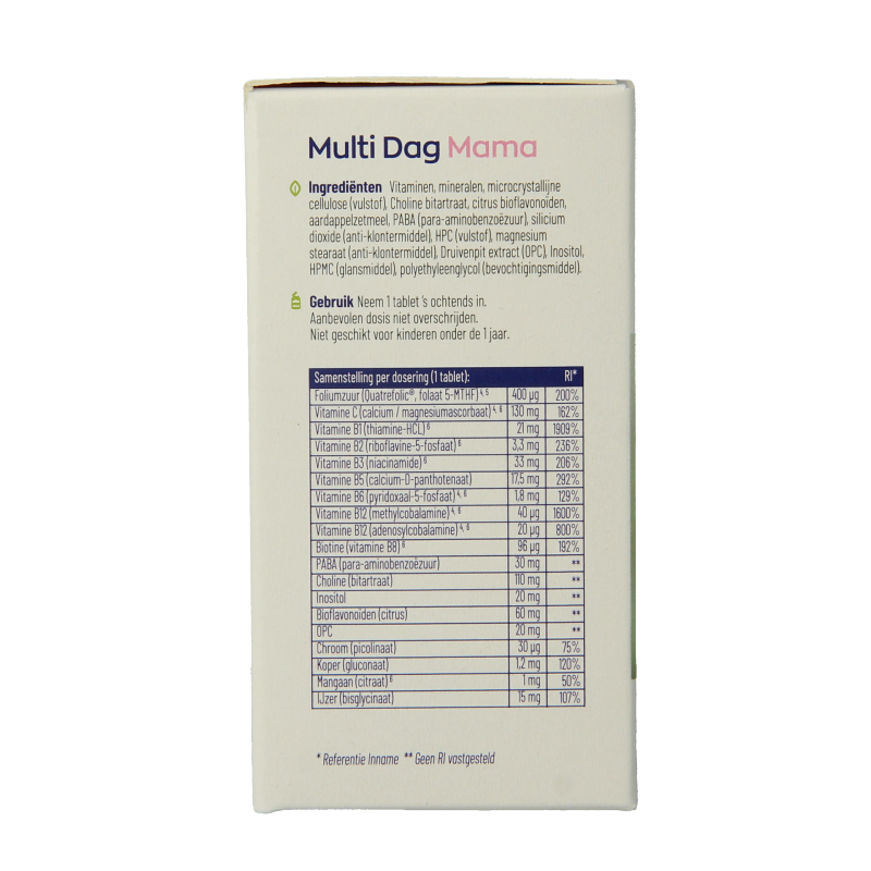 Vitakruid Multi Dag & Nacht Mama 100% Vegan 2 x 30 - Afbeelding 3