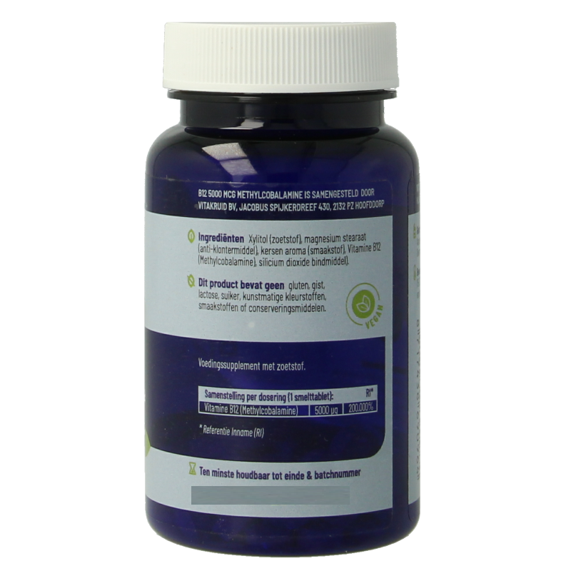 Vitakruid B12 5000 mcg Actief Methylcobalamine - Afbeelding 3