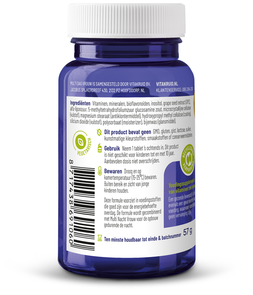 Vitakruid Multi Dag Vrouw 100% Vegan - Afbeelding 2