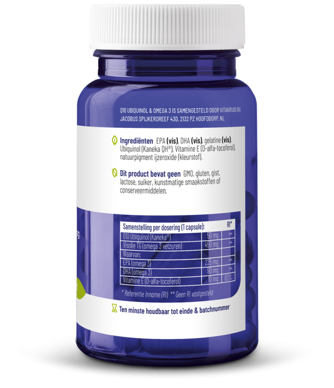 Vitakruid Q10 Ubiquinol 50 mg & Omega 3 450 TG - Afbeelding 3