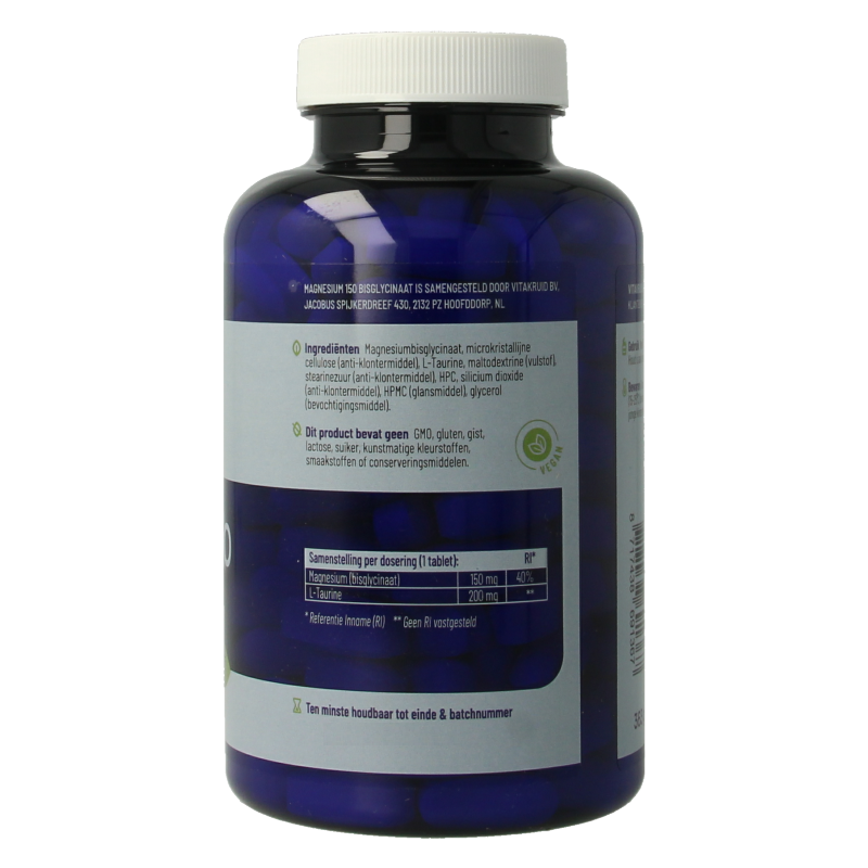 Vitakruid Magnesium 150 Bisglycinaat met 200mg L-Taurine - Afbeelding 3