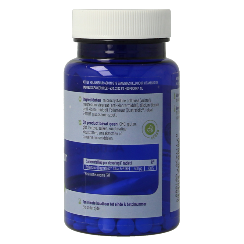 Vitakruid Actief Foliumzuur Quatrefolic 5-MTHF 400 mcg - Afbeelding 3