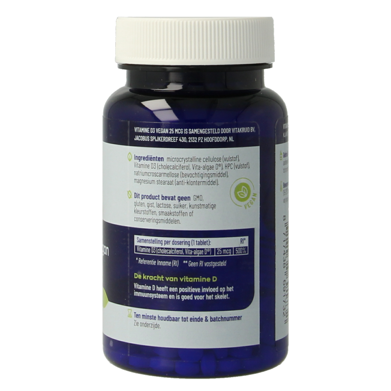 Vitakruid Vitamine D3 Vegan 25 mcg / 1000 IE - Afbeelding 3