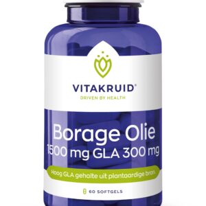 Vitakruid Borage Olie 1500mg GLA 300mg uit plantaardige bron