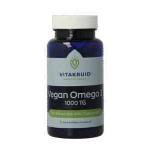 Vitakruid Vegan omega 3 1000 triglyceriden 300 DHA 100 EPA