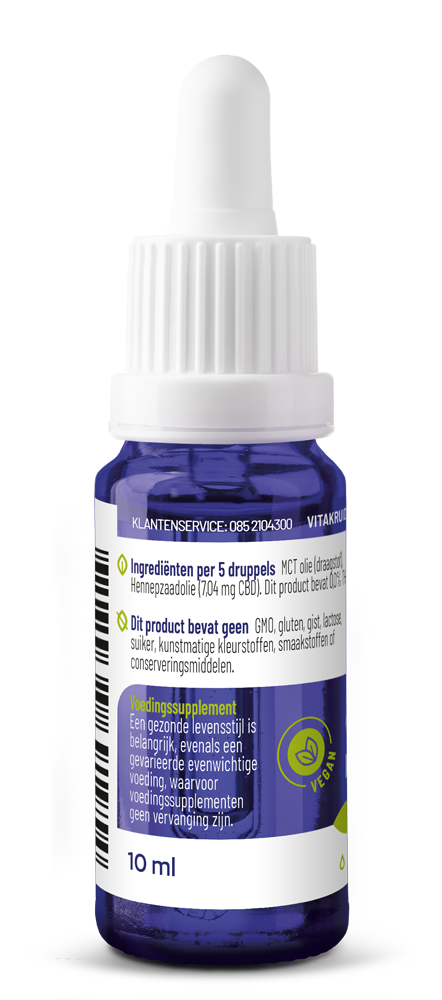 Vitakruid CBD Olie 5% full spectrum met MCT als drager - Afbeelding 2