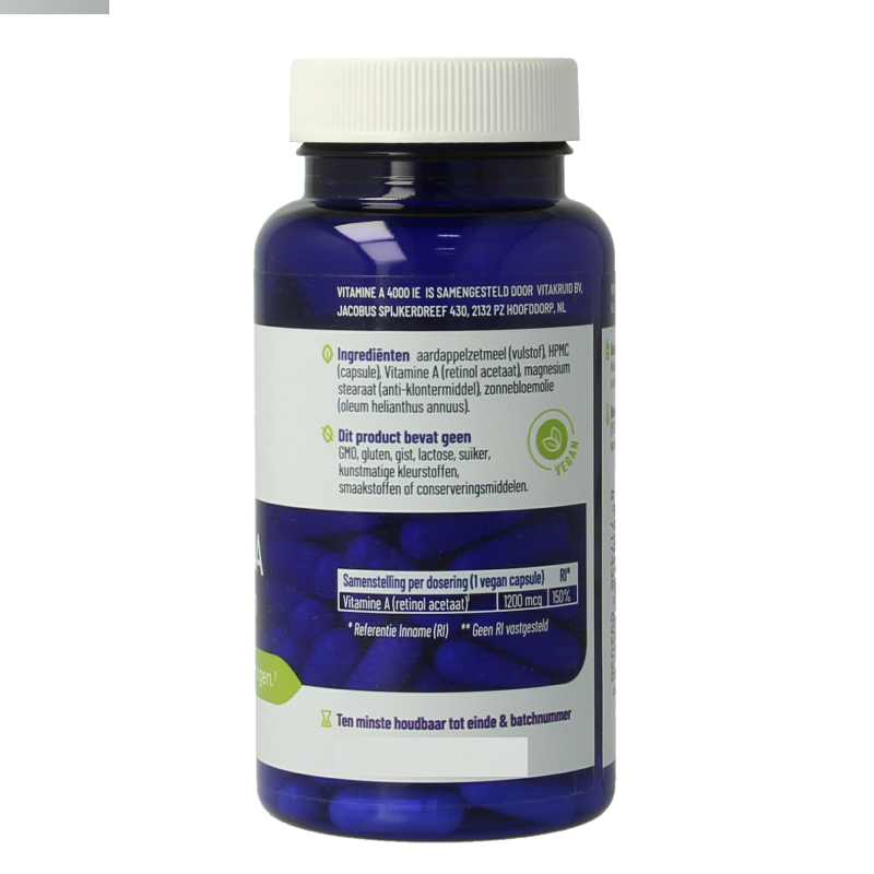 Vitakruid Vitamine A Retinol Acetaat 4000 IE Vegan - Afbeelding 3