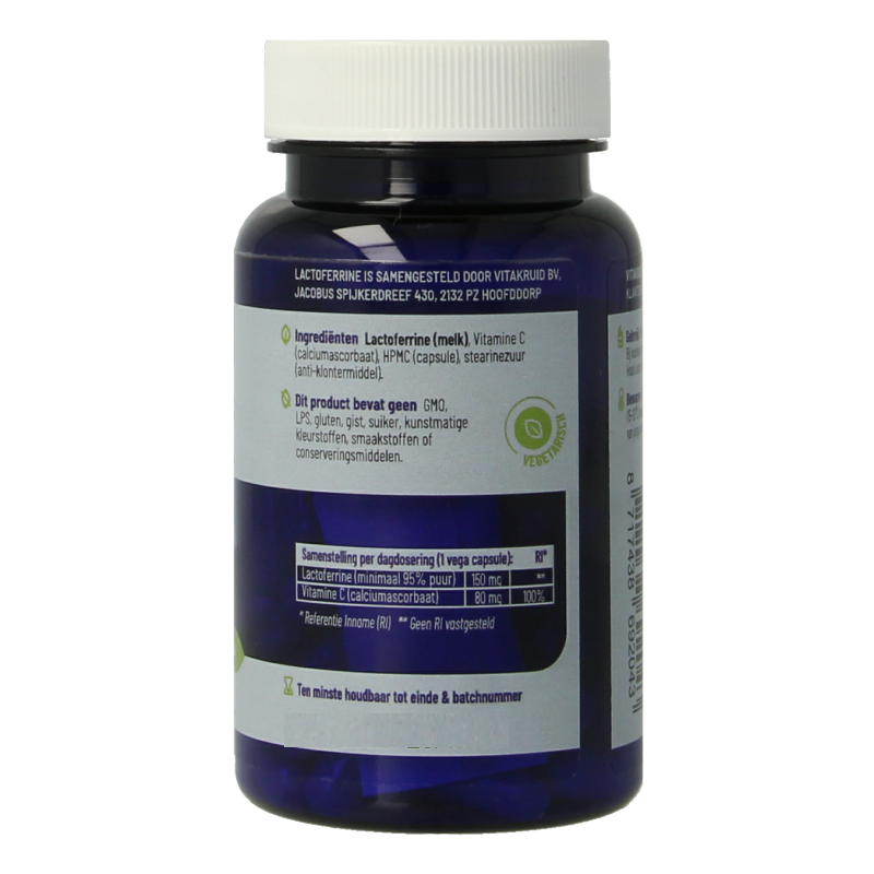 Vitakruid Lactoferrine 150 mg minimaal 95% puur + Vitamine C - Afbeelding 3