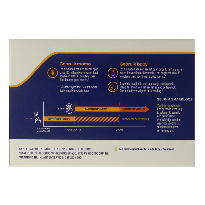 Vitakruid Symflora Baby Probiotica voor moeder & baby - Afbeelding 3