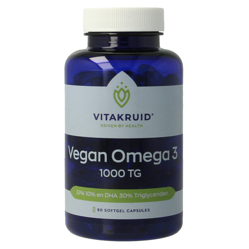 Vitakruid Vegan omega 3 1000 triglyceriden 300 DHA 100 EPA