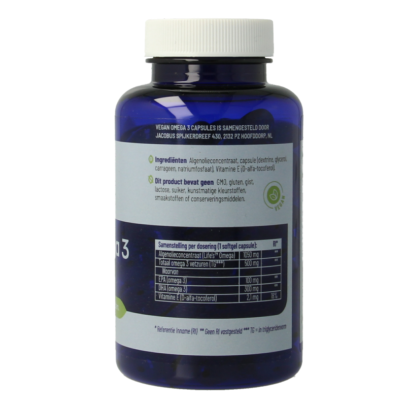 Vitakruid Vegan omega 3 1000 triglyceriden 300 DHA 100 EPA - Afbeelding 3