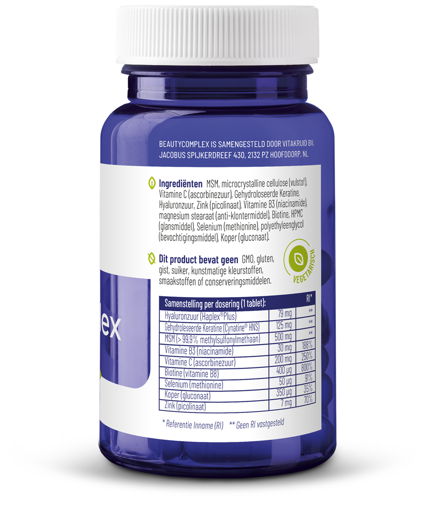 Vitakruid BeautyComplex met Keratine Hyaluronzuur & biotine - Afbeelding 3