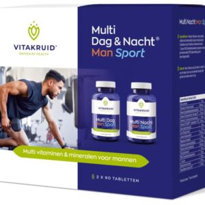 Vitakruid Multi Dag & Nacht Man Sport 100% Vegan 2 x 90