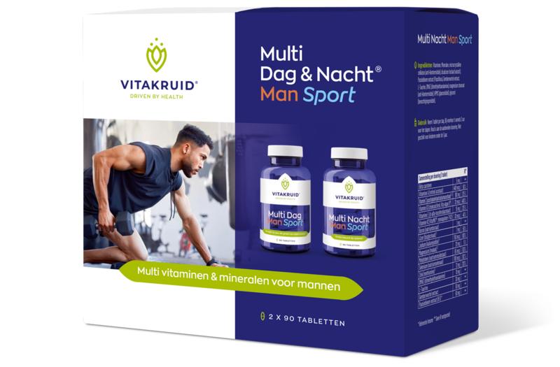 Vitakruid Multi Dag & Nacht Man Sport 100% Vegan 2 x 90