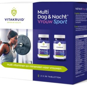 Vitakruid Multi Dag & Nacht Vrouw Sport 100% Vegan 2 x 30