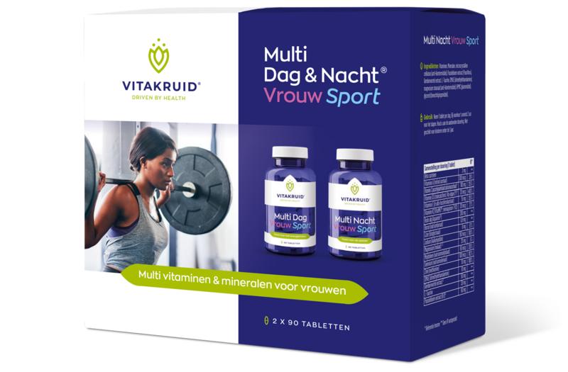 Vitakruid Multi Dag & Nacht Vrouw Sport 100% Vegan 2 x 90