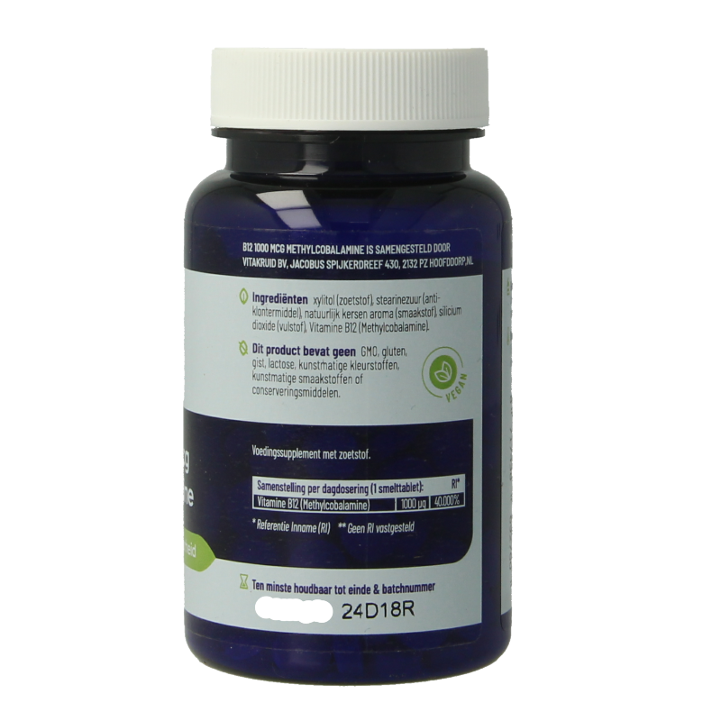 Vitakruid B12 1000 mcg Actief Methylcobalamine - Afbeelding 3
