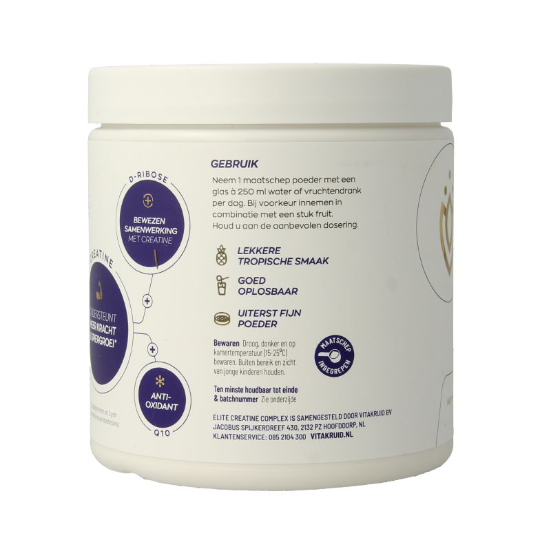 Vitakruid Elite Creatine Complex D-Ribose, Q10 & Magn Tropic - Afbeelding 2