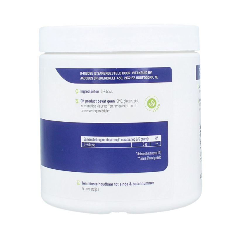 Vitakruid D-Ribose 100% puur geferm uit glucose - Afbeelding 3