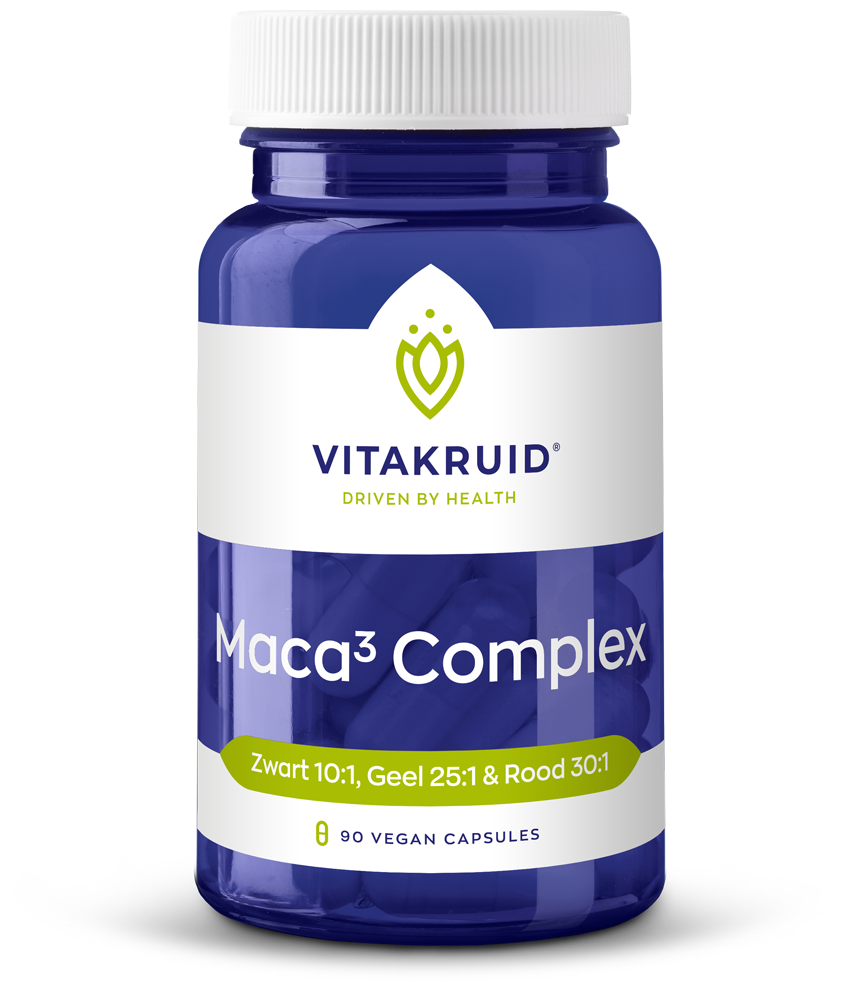 Vitakruid Maca complex zwart/geel/rood