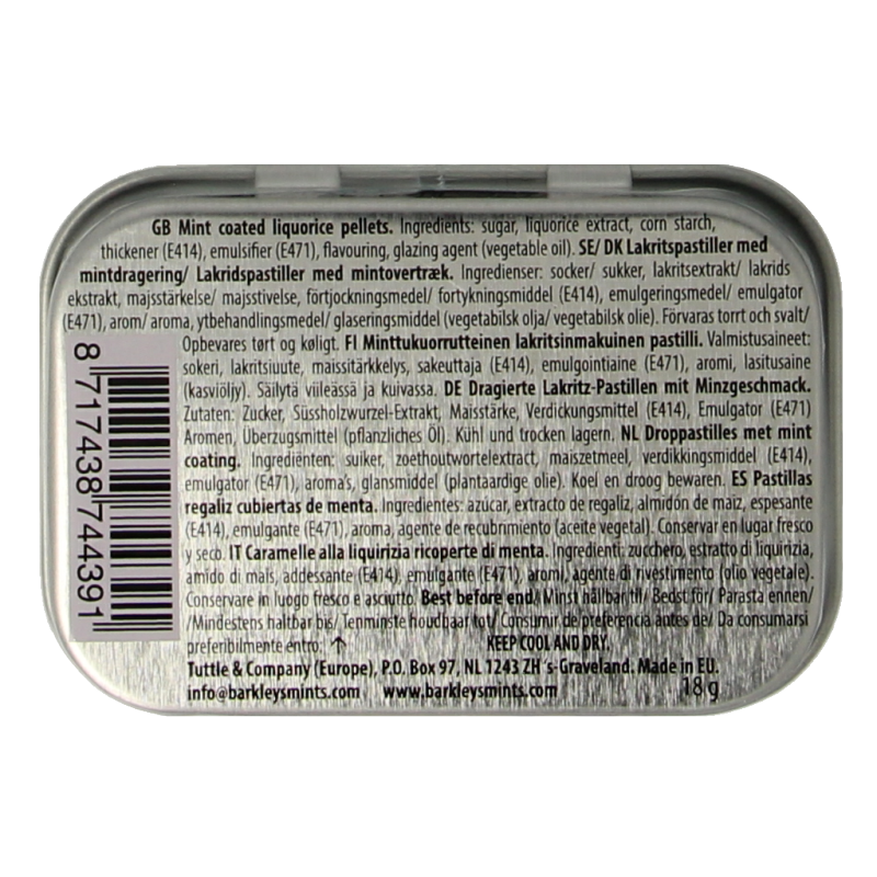 Barkleys Liquorice pellets mint coated - Afbeelding 2