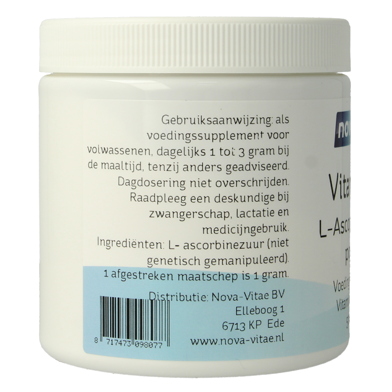 Nova Vitae Vitamine C ascorbinezuur poeder - Afbeelding 2