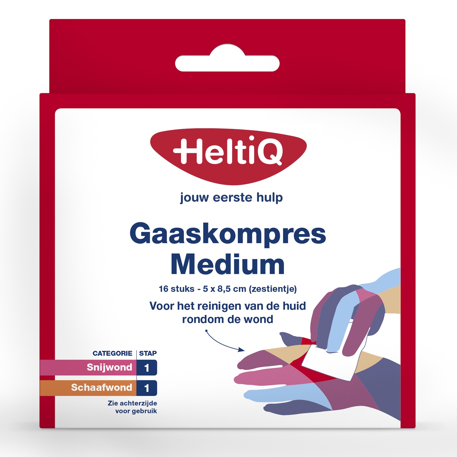 Heltiq Gaaskompres 8.5 x 5cm zestientje