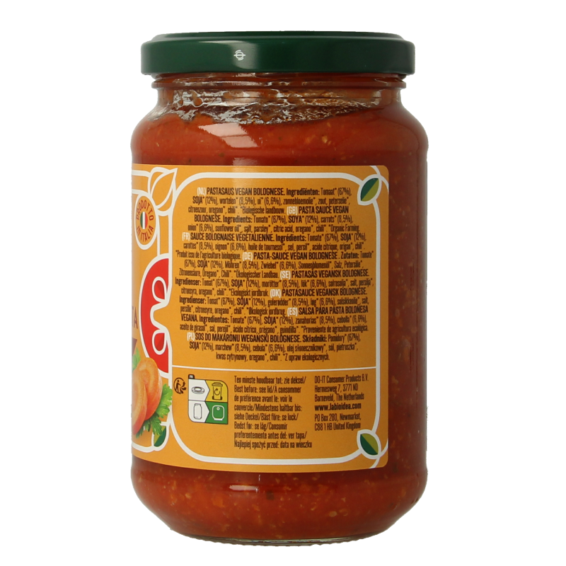 Bioidea Pastasaus vegetarisch bolognese bio - Afbeelding 3