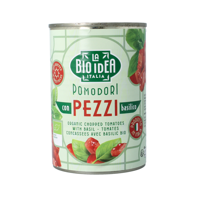 Bioidea Tomatenstukjes basilicum bio