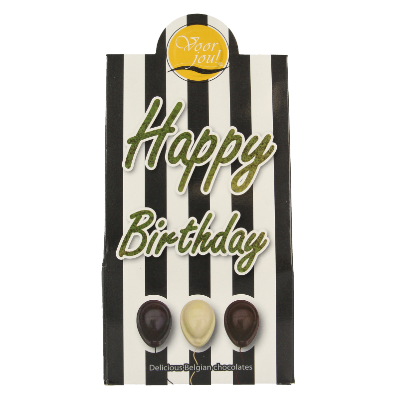 Voor Jou! Cadeau doos black & white happy birthday