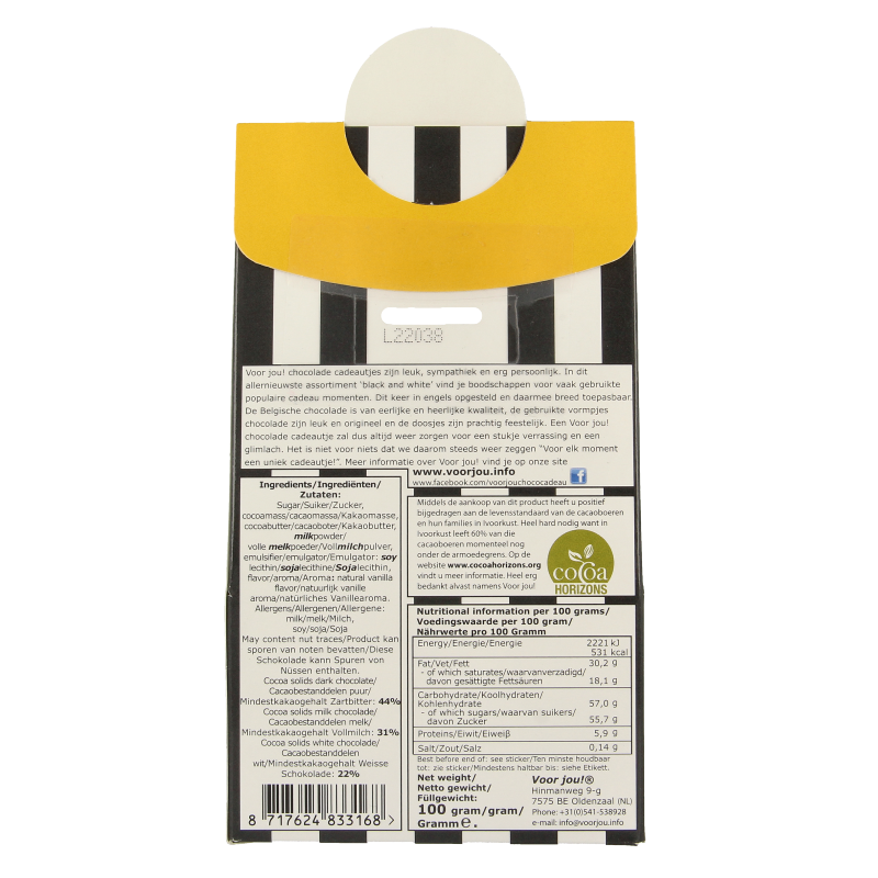 Voor Jou! Cadeau doos black & white happy birthday - Afbeelding 2