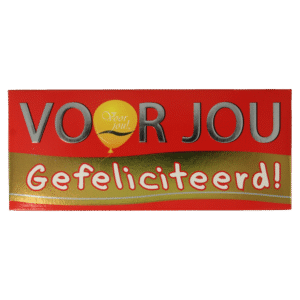 Voor Jou! Wensreep melkchocolade gefeliciteerd