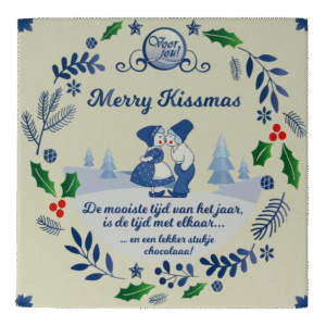 Voor Jou! Wensreep Delftsblauw Kerst merry kissmas