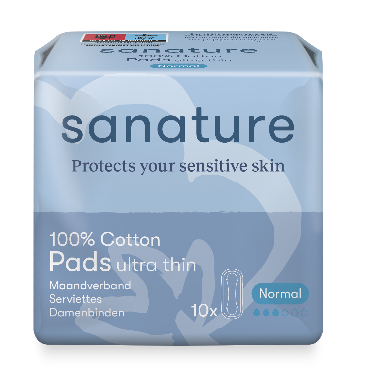 Sanature Maandverband ultra normaal 100% katoen