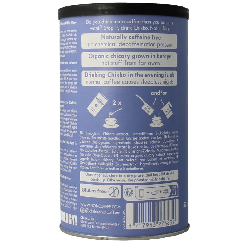 Chikko Not coffee cichorei geroosterd bio - Afbeelding 2