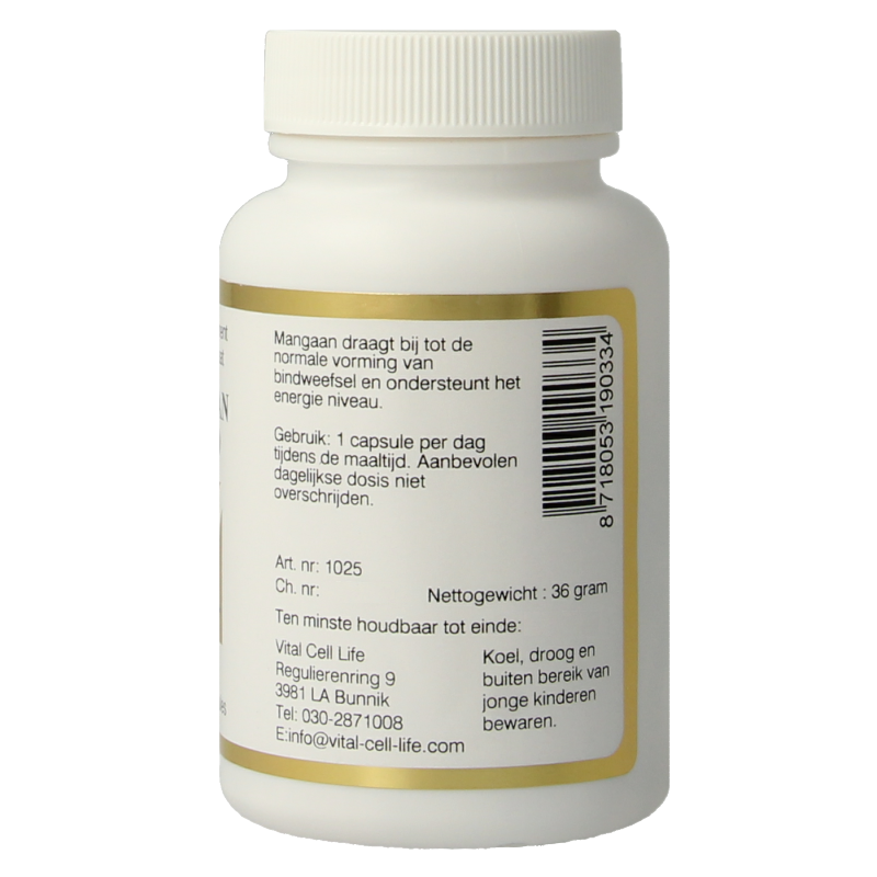 Vital Cell Life Mangaan amino 30mg - Afbeelding 3