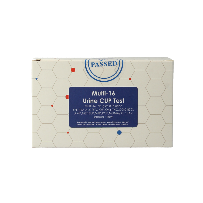 Testjezelf.nu Multi 16 drugstest cup urine