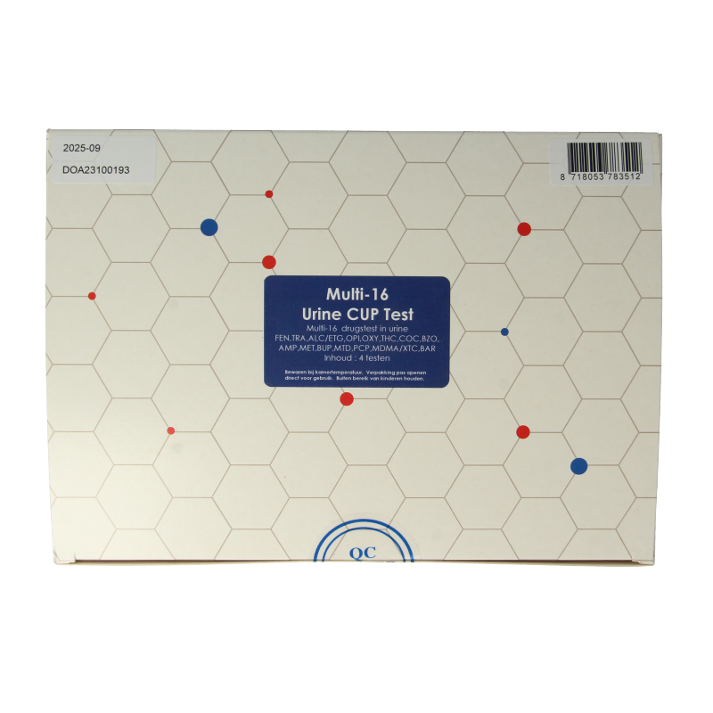 Testjezelf.nu Multi 16 drugstest cup urine - Afbeelding 2